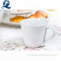 Groothandel Eco-vriendelijke aangepaste Restaurant witte keramische decoratie servies Sets